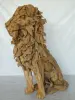 Product image 1 of the product “Seated royal Lion made from teak root pieces. About 100cm length and 150cm height. ”